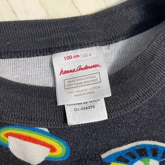 Hanna Andersson Space & Alien Spaceship Pajama Set size 4 or 100cm - Picture 2 of 5